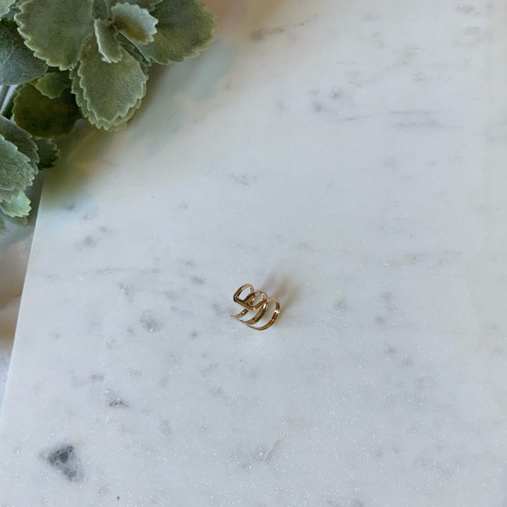 Triple Band Cuff Earring - Picture 7 of 8